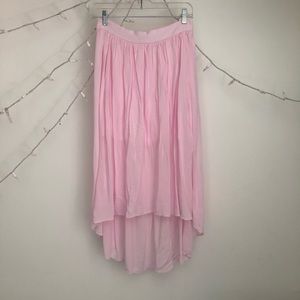 Aritzia Talula high low flows pink skirt
